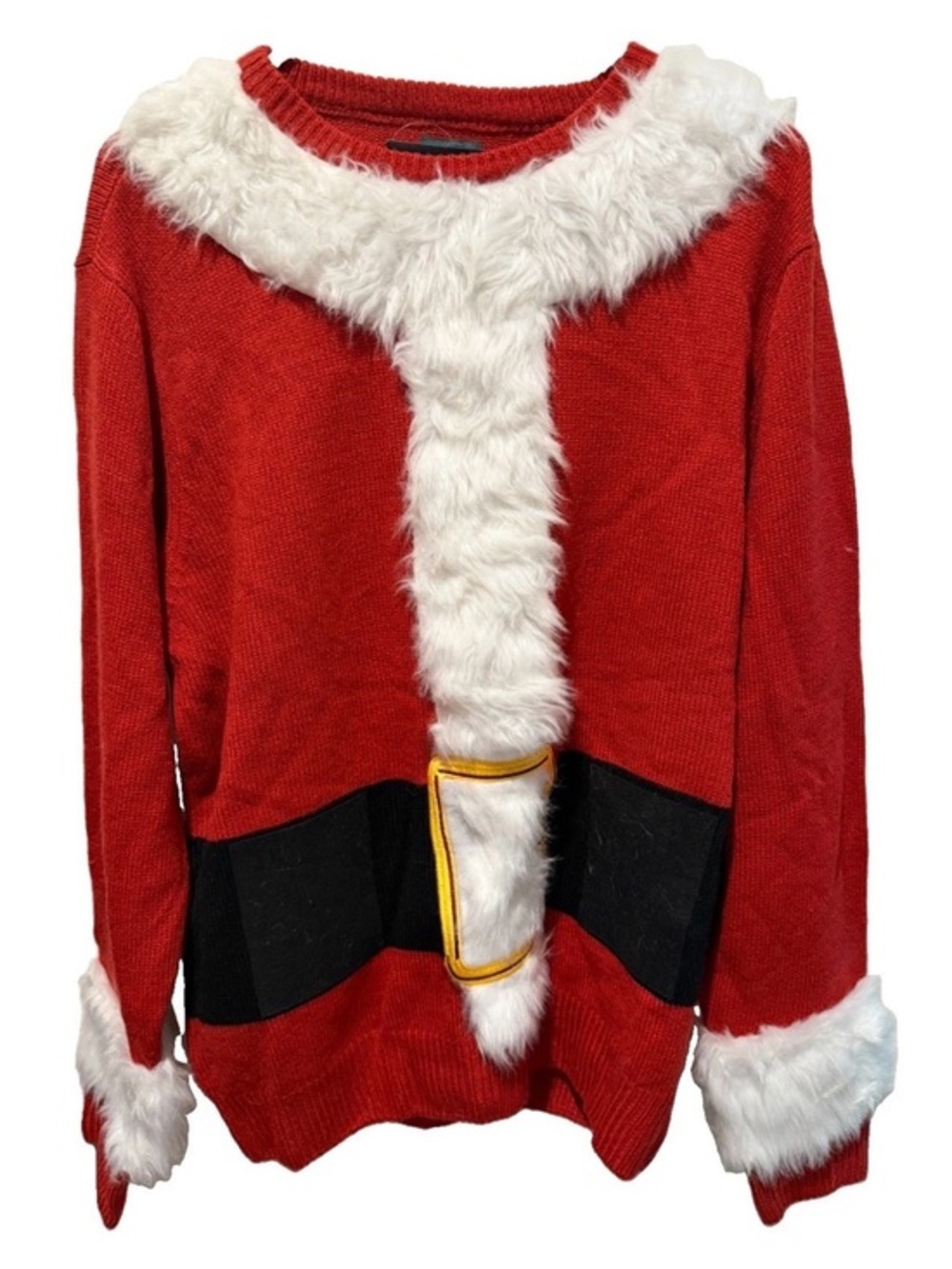 Holiday Party Christmas Santa Ugly Sweater Mens Large Beer Holster Holder Belt